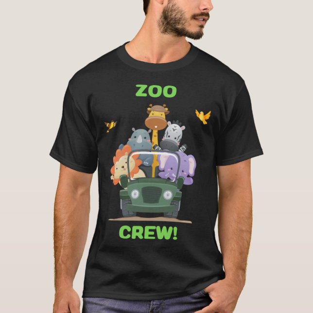Djurparksdag & Söt Djurparksbesättning T Shirt (Framsida)