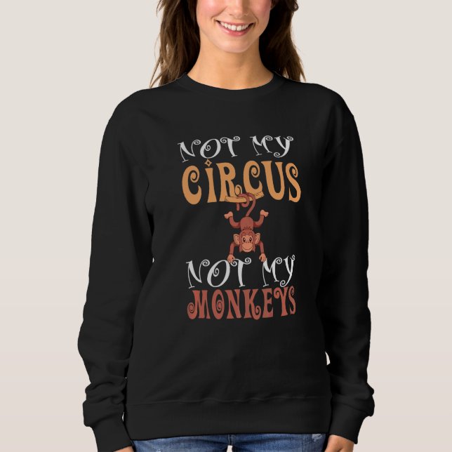 Djurparksdjur Apa Cirkus Inte Min Apa T Shirt (Framsida)