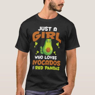 Djurparksdjur Bara En Tjej Som älskar Avocado Och  T Shirt