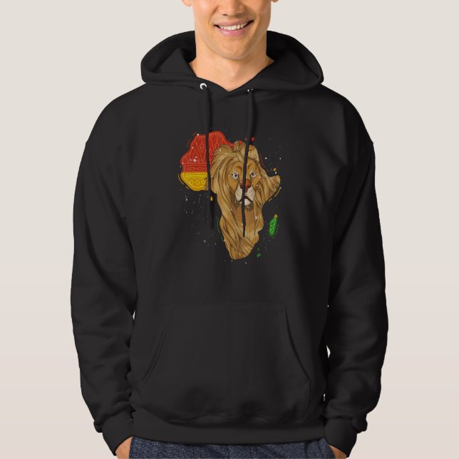 Djurparksdjur Lejon Afrika Safari Djur Lejon Hoodie (Framsida)