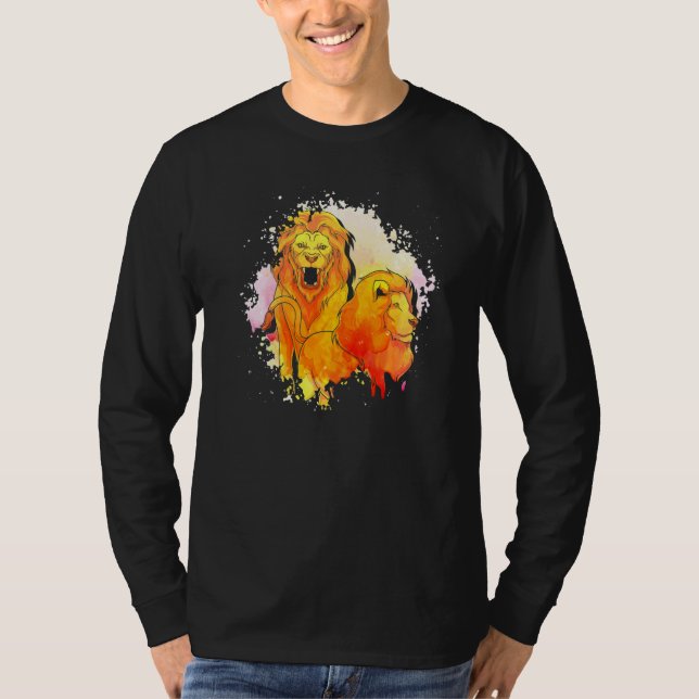 Djurparksdjur Lejon Afrika Safari Djur Lejon T Shirt (Framsida)