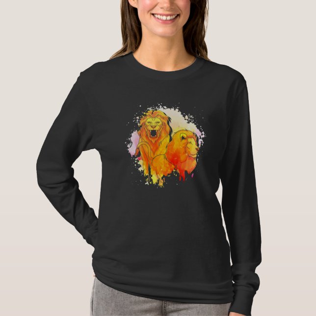 Djurparksdjur Lejon Afrika Safari Djur Lejon T Shirt (Framsida)