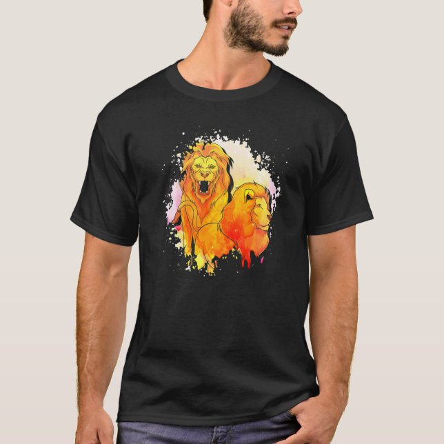 Djurparksdjur Lejon Afrika Safari Djur Lejon T Shirt (Framsida)