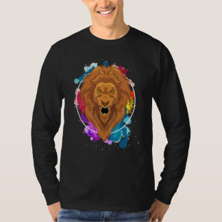 Djurparksdjur Lejon Afrika Safari Färgglatt Lejon T Shirt
