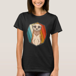 Djurparksdjur Meerkat Afrika Safari Retro Meerkat  T Shirt