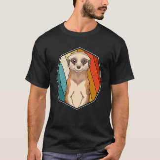 Djurparksdjur Meerkat Afrika Safari Retro Meerkat  T Shirt