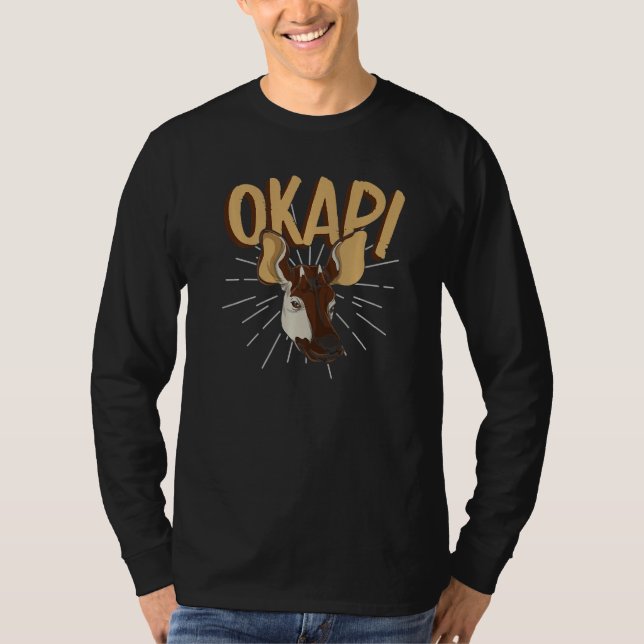 Djurparksdjur Okapi  Afrika Djur  Söt Okapi T Shirt (Framsida)