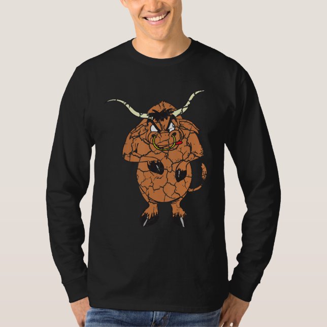 Djurparksdjur Resa Favoritdjur Tjurnedstämd T Shirt (Framsida)