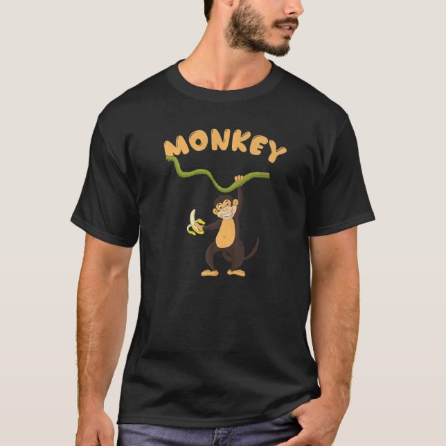 Djurparksdjur Schimpans Söt apa T Shirt (Framsida)