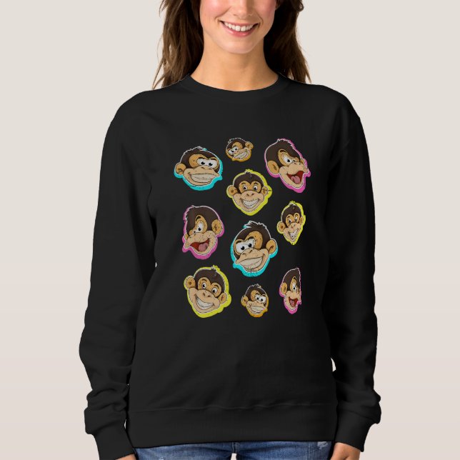 Djurparksdjur Schimpans Söt apa T Shirt (Framsida)