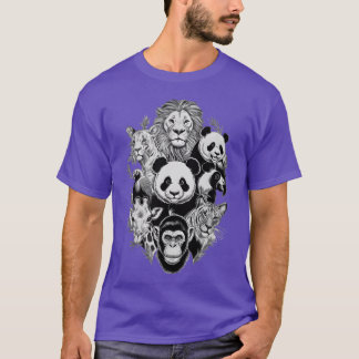 Djurparksdjur Vilda födelsedagsfest Djurparksflick T Shirt