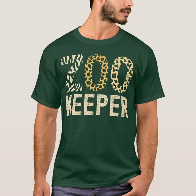 Djurparksföreståndare Zoo Djur Safari Djurparksför T Shirt (Framsida)