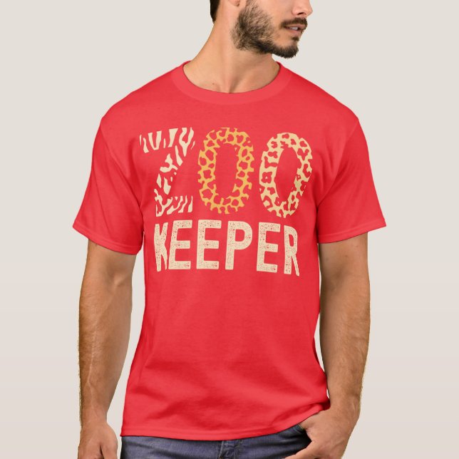 Djurparksföreståndare Zoo Djur Safari Zoo Förestån T Shirt (Framsida)