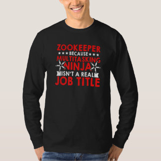 Djurparksvakt på grund av multitasking ninja djur t shirt