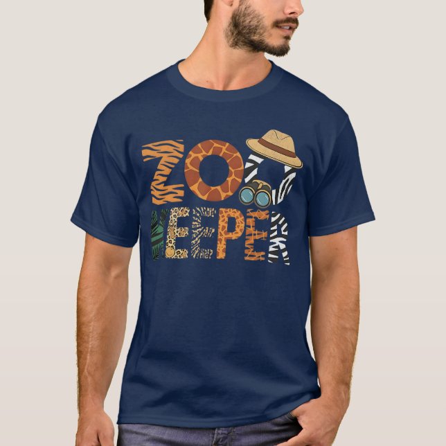 Djurparksvaktsdräkt Vintage T Shirt (Framsida)