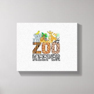 Djurparksvaktsdräkt Zebra Vildtryck Afrikanskt Dju Canvastryck