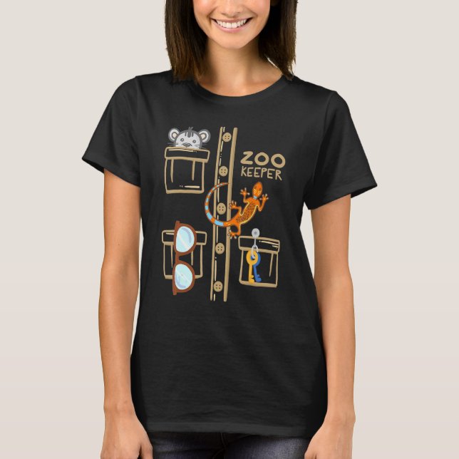 Djurparksvaktskostym Halloween Djungelutforskare T Shirt (Framsida)