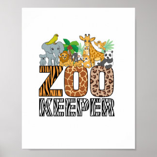 Djurparksvaktskostym Zebra Vildtryck Afrikanskt Dj Poster