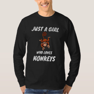 Djurparolog är bara en flicka som Kärlek apor Wo T Shirt