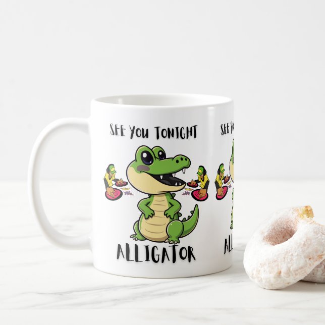 Djurparty Alligator Kaffemugg (Med munk)