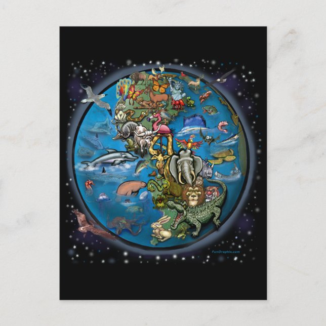 Djurplanet Vykort (Framsida)