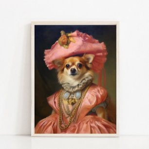 Djurporträtt i viktoriansk stil, Klädd djurtryck,  Poster