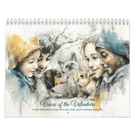 DjurRäddning Välgörare Vattenfärgskonst Kalender