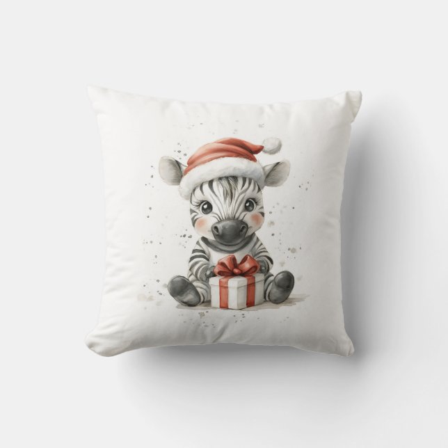 Djurs julserie Baby Zebra i San Kudde (Framsida)