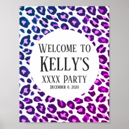 Djurs, Leopards, cheetahs välkomstskylt Poster