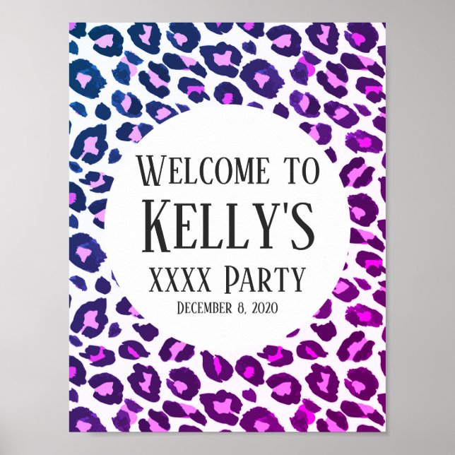 Djurs, Leopards, cheetahs välkomstskylt Poster (Framsidan)