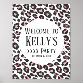 Djurs, Leopards, cheetahs välkomstskylt Poster