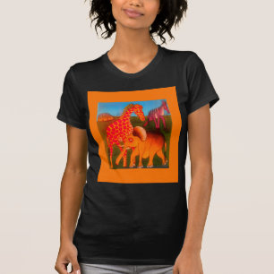 Djursafari färg, färglös afrikansk vild t shirt