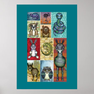 Djursamlingskonstruktion Poster
