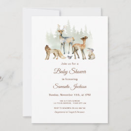 Djurskog Skogskö Babyskor Inbjudningar