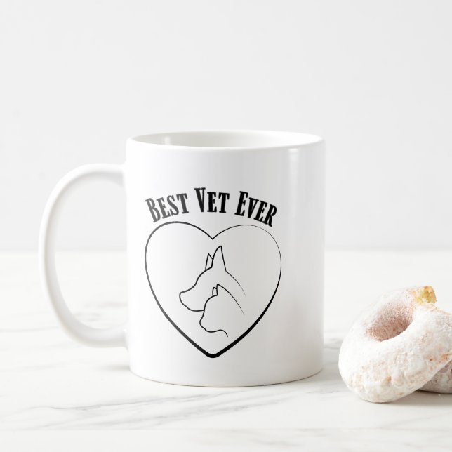 Djurskötseldesign för kompassionerade veterinärmed kaffemugg (Med munk)