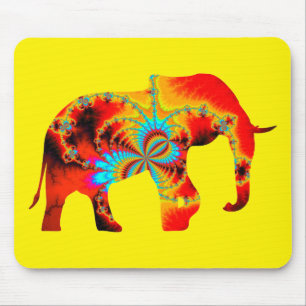 Djurskydd - Elephant Silhouette Fractal 1 Musmatta