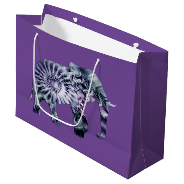 Djurskydd - Elephant Silhouette Fractal 2 (Framsidan Vinklad)