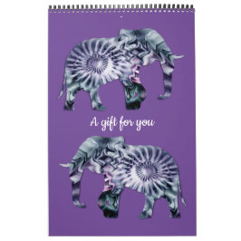 Djurskydd - Elephant Silhouette Fractal 2 Kalender