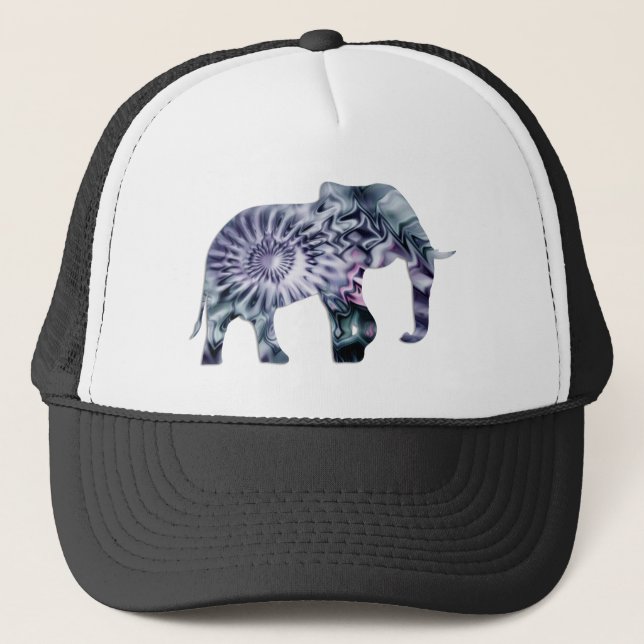 Djurskydd - Elephant Silhouette Fractal 2 Keps (Framsida)