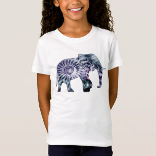 Djurskydd - Elephant Silhouette Fractal 2 T Shirt