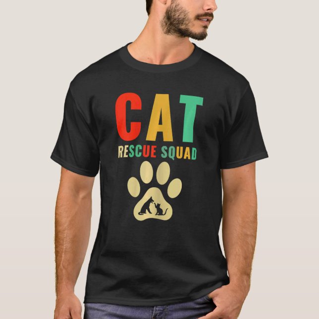 Djurskydd Katt Rädding fyrkant T Shirt (Framsida)