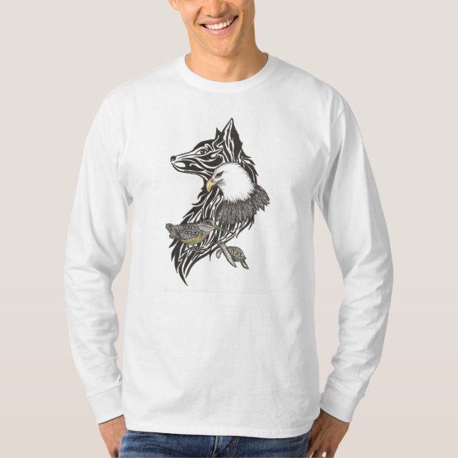Djurskydd och fågelskyddsstöd fram och bak T-Shirt (Framsida)