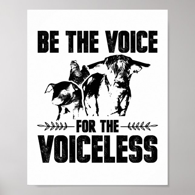 Djurskydd | Vegan Vegetarian Vegan Gifts Poster (Framsidan)