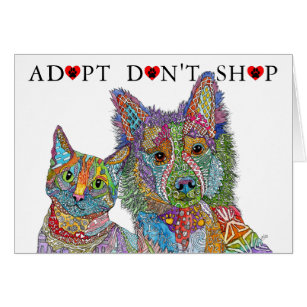 Djurskydd vid adoption Köp inte hälsningskort