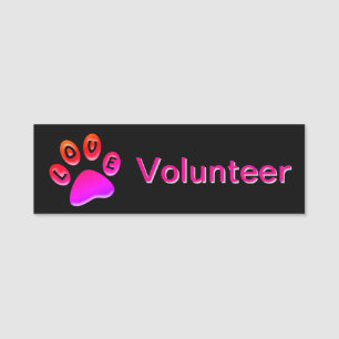 Djurskydd Volunteer Namn bricka Namnbricka