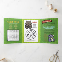 Djurskyddskort Echidna Puzzle Greeting Card Trifol