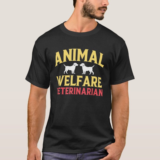 Djurskyddsveterinär, vilda djur t shirt (Framsida)