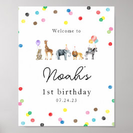 Djurskylt i party poster