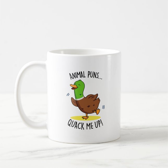 Djurslag gör mig nervös med Anka Pun Kaffemugg (Vänster)