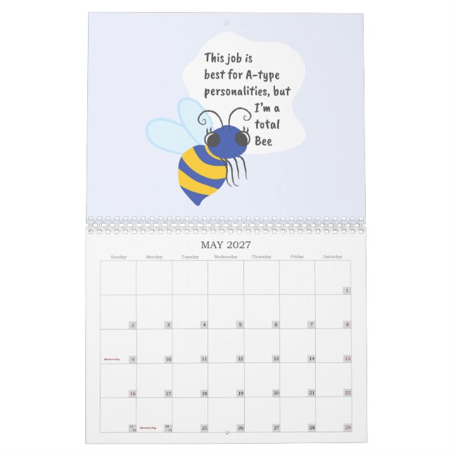 Djurslag: ledsen arbetarutgåva kalender (May 2027)